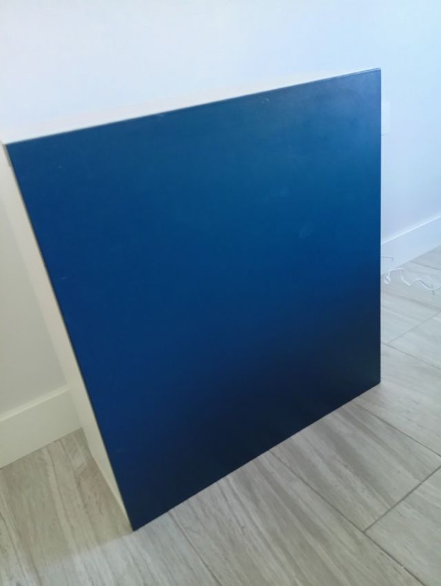 Mueble de almacenaje IKEA blanco y azul