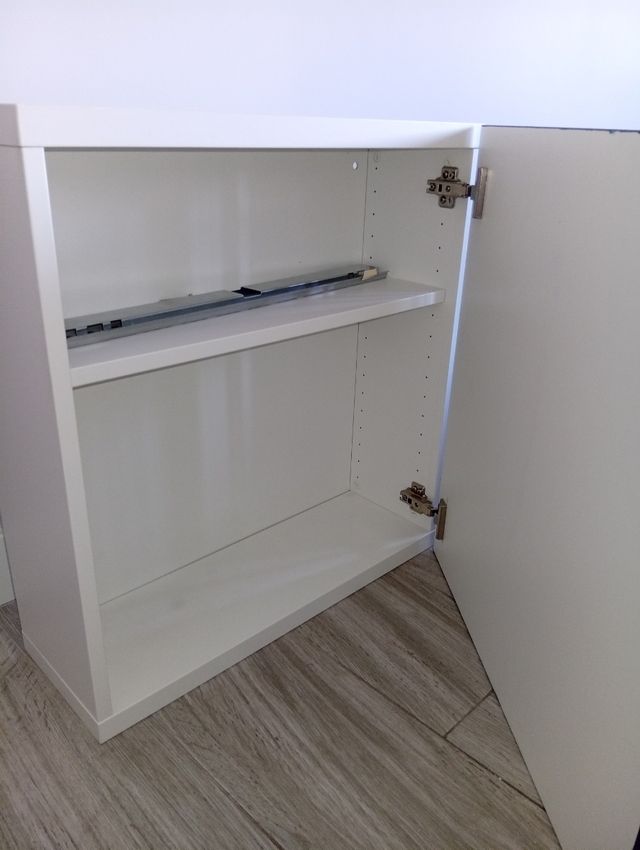 Mueble de almacenaje IKEA blanco y azul