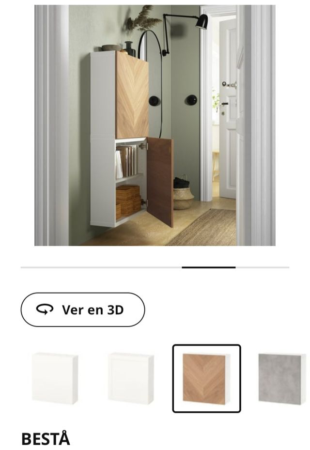 Mueble de almacenaje IKEA blanco y azul