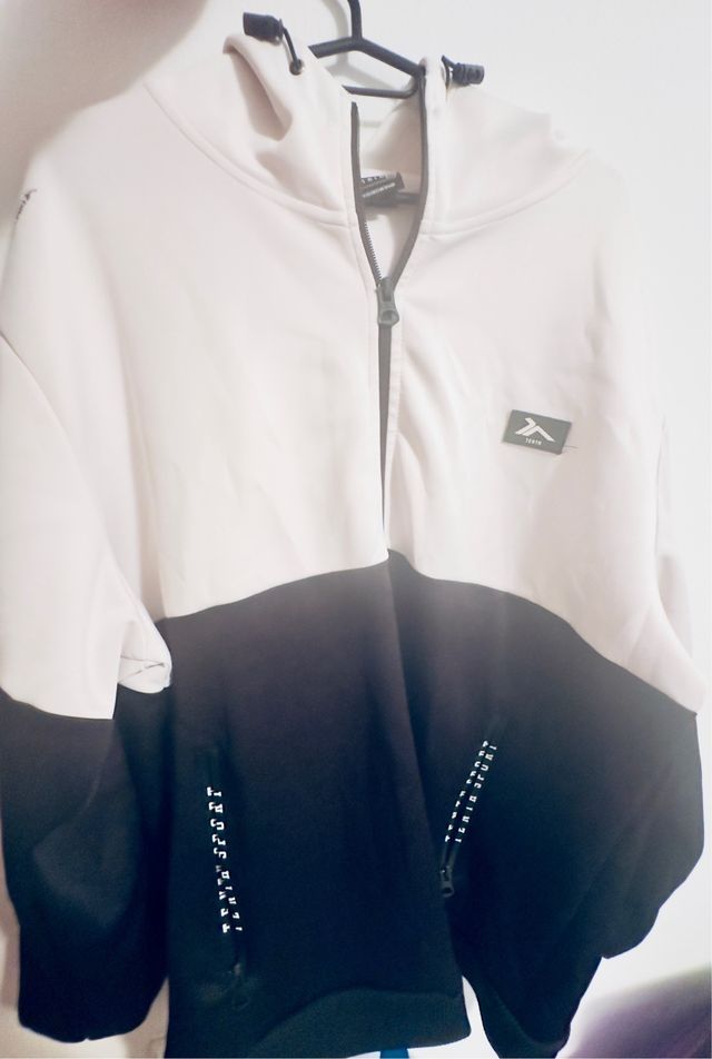 Chaqueta TENTH bicolor beige-negro