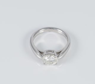 Anillo en oro blanco 18k con diamante 1.40 ct