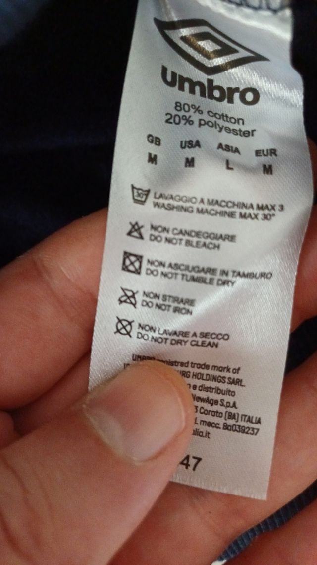 Felpa Umbro blu navy tg M