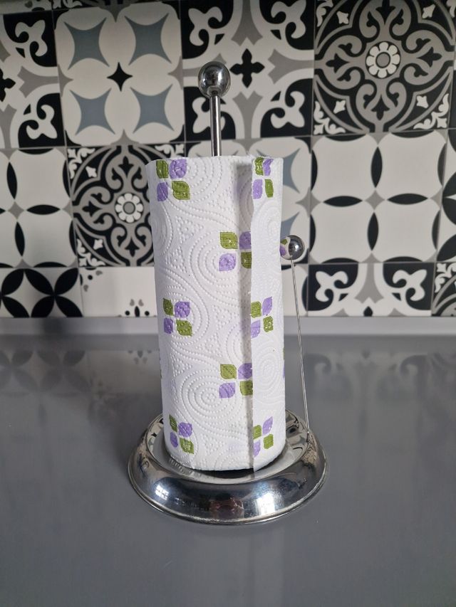 Porta rotolo WMF acciaio - 33cm h base diametro 17