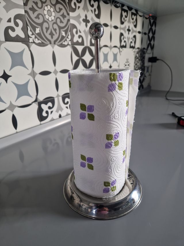 Porta rotolo WMF acciaio - 33cm h base diametro 17