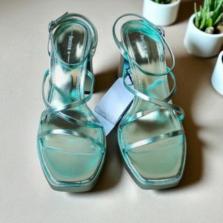 Sandalias Bershka Plataforma Metalizadas