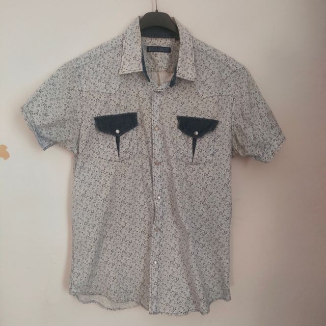 2 Camicie Uomo Tg L - Verde & Floreale