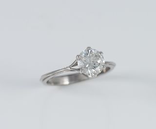 Anillo en oro blanco 18k con diamante 1.41 ct