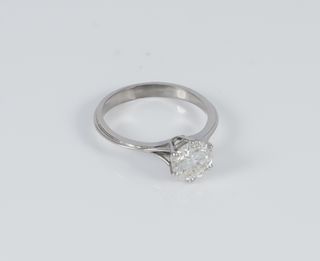 Anillo en oro blanco 18k con diamante 1.41 ct