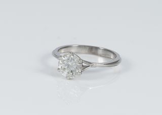 Anillo en oro blanco 18k con diamante 1.41 ct