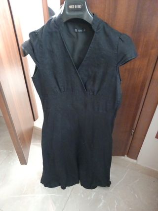 Abito nero lino tg M