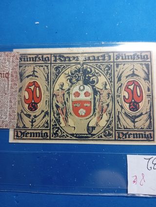 2 Banconote Germania 50 & 25 Pfennig