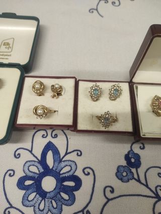 Conjunto Rodiplat chapado oro