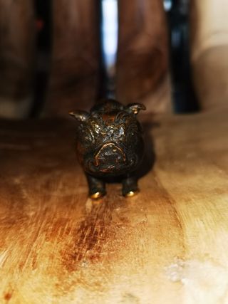 Cerdo Budista en bronce - Feng Shui