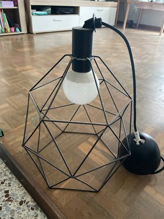 Lámpara colgante geométrica negra
