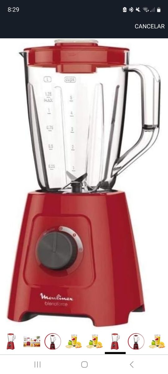 Batidora Moulinex: roja, 2L