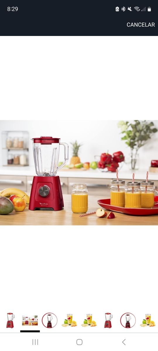 Batidora Moulinex: roja, 2L