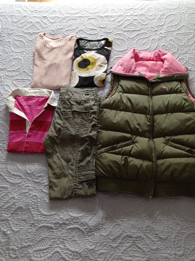 Chaleco PUMA y pantalón camuflaje+ regalos