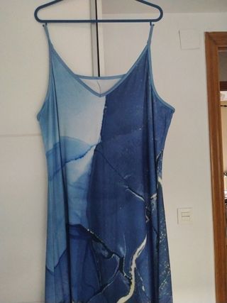 Vestido largo azul - Tirantes finos