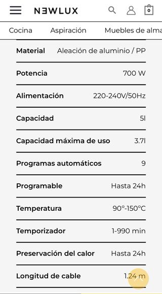 Newlux SmartChef V50 Black - Robot Cocina