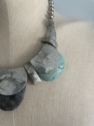 Collar vintage plata turquesa