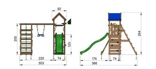 Parque infantil madera - entrega gratuita 