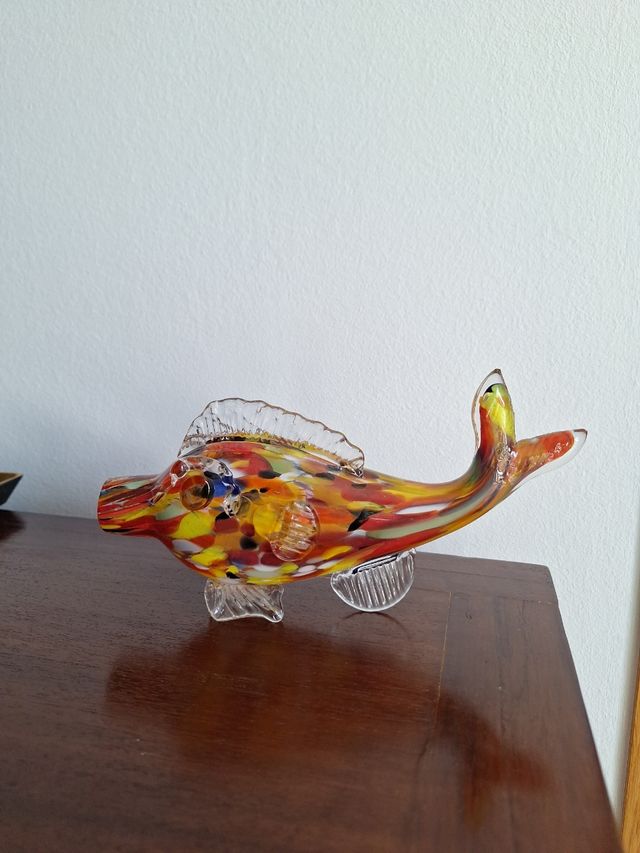 Tubo de vidro peixe multicolor