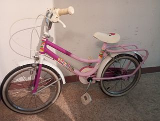 Bicicleta niña rosa-blanca
