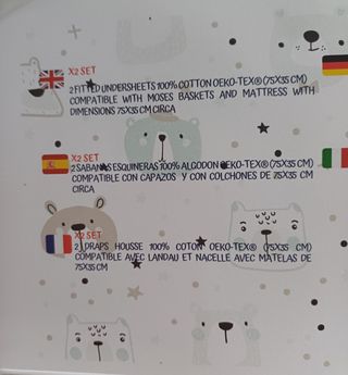 2 Bajeras mini cuna 75x35 nuevas!