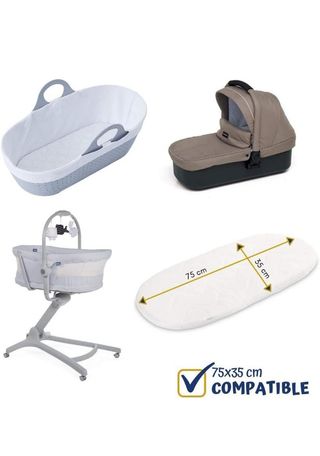 2 Bajeras mini cuna 75x35 nuevas!
