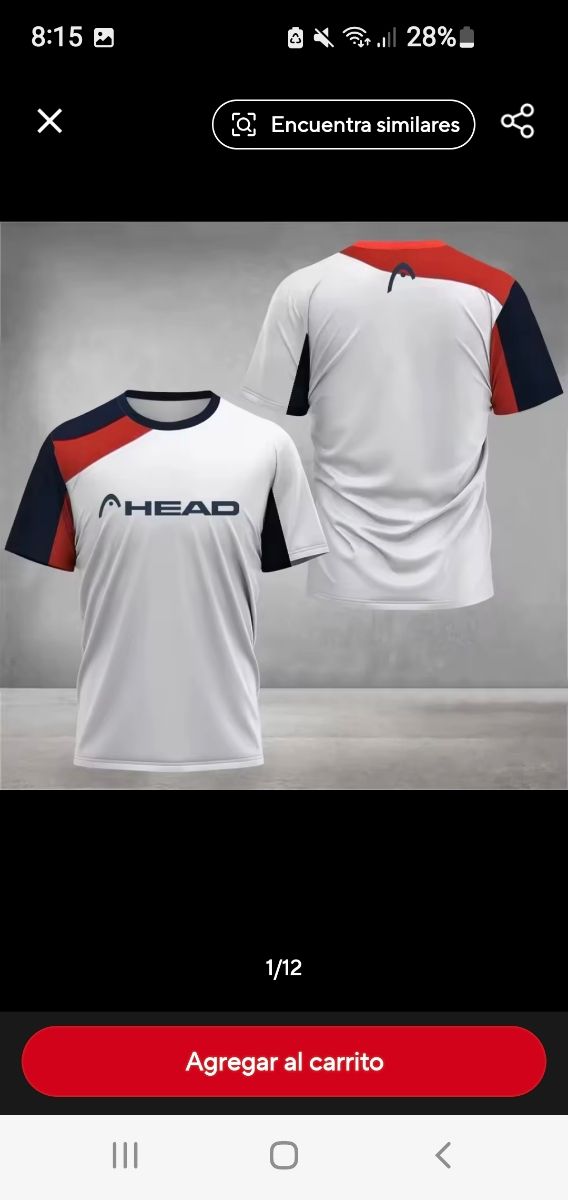 Camiseta tecnica tenis/pádel Nueva