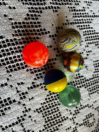 5 Palline rimbalzo vintage