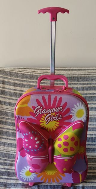 Maleta - mochila infantil con ruedas para niña