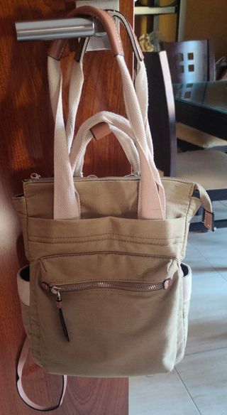 Mochila Bolso 2 en 1 Beige