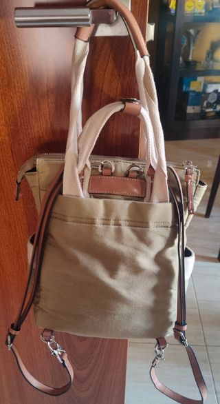 Mochila Bolso 2 en 1 Beige