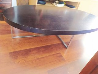 Mesa de centro madera oscura