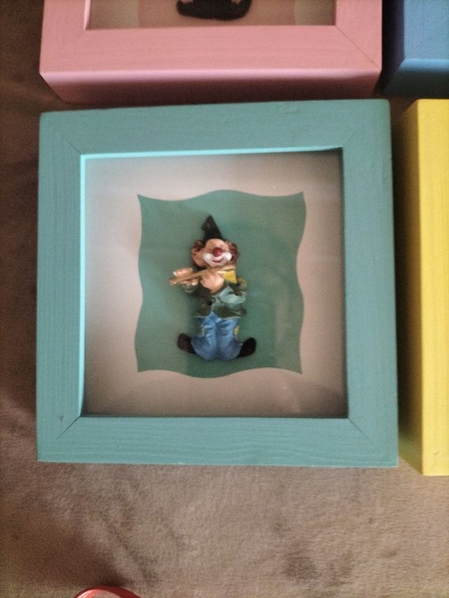 4 Cuadros payasos vintage