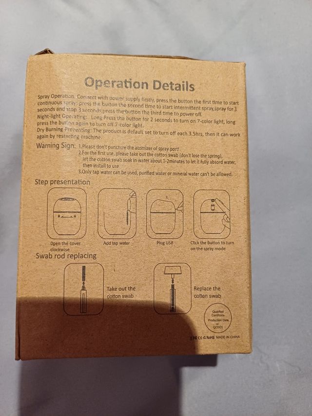 Humidificador - Luz cálida