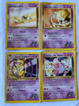 Carte Pokemon Sabrina: Abra, Kadabra, Mr. Mime