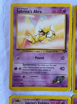 Carte Pokemon Sabrina: Abra, Kadabra, Mr. Mime