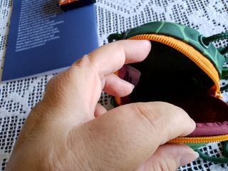 Portamonete Samsonite verde e giallo