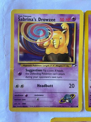 Carte Pokemon Sabrina Drowzee Hypno Gym Heroes