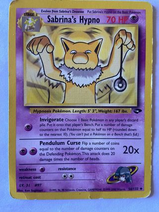 Carte Pokemon Sabrina Drowzee Hypno Gym Heroes