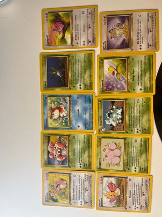 Cartas Pokémon 1995 - 12 cartas