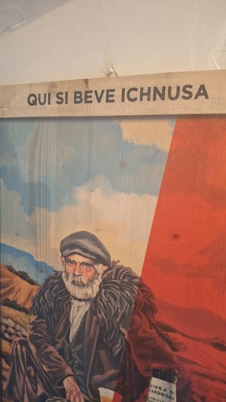 Quadro in legno Birra Ichnusa 