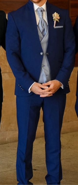 Traje Novio boda azul 2025 - Regalo camisa nueva