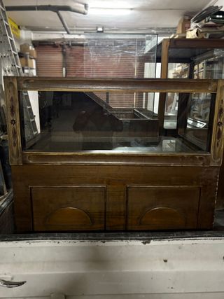 Vitrinas madera antiguas - Panaderia