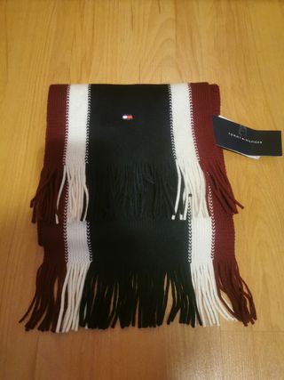 Bufanda Tommy Hilfiger - Negra y Roja