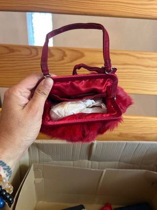 Bolso fiesta rojo - Piel