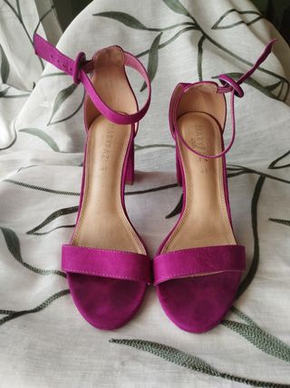 Sandalias tacón fucsia MARYPAZ 41