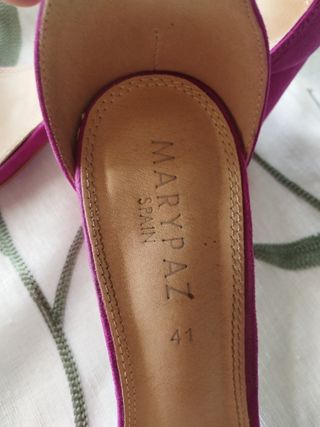 Sandalias tacón fucsia MARYPAZ 41